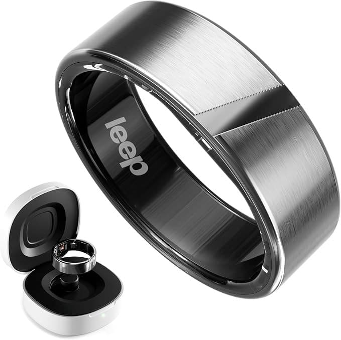 LEEP Smart Ring Size 10, IP68 Waterproof Health & Fitness Tracker with Heart Rate & Sleep Monitoring
