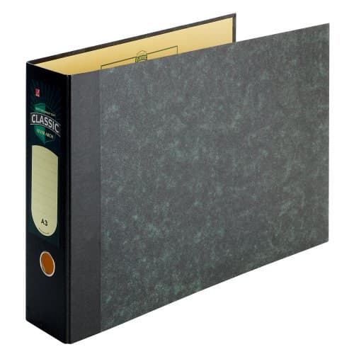 Rexel Classic A3 Rectangle Lever Arch File Black/Green (2) - Image 2