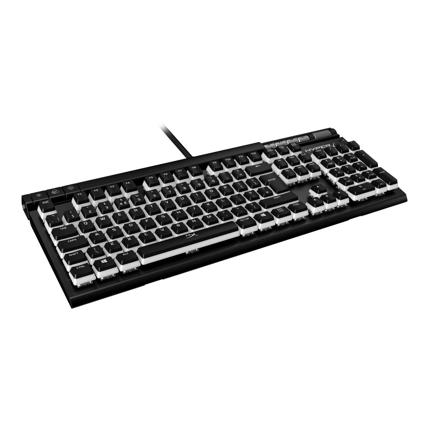 HyperX Pudding Keycaps Full Key Set ABS UK Layout OEM Profile - Black