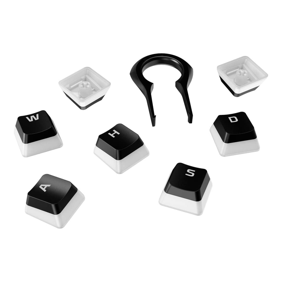 HyperX Pudding Keycaps Full Key Set ABS UK Layout OEM Profile - Black - Image 5