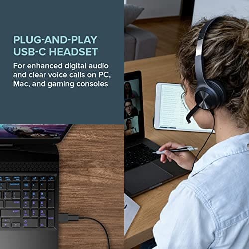 Creative Chat USB On-ear Headset with Noise-cancelling Mic, USB-C (51EF0980AA000) - Image 5