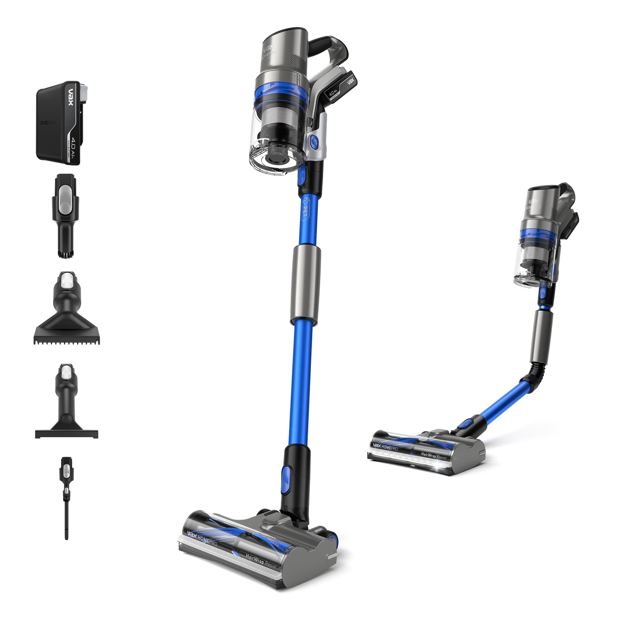 Vax HomePro Pet & Car Cordless Stick Vacuum Cleaner - Graphite & Blue