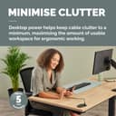 Fellowes Power Spot with 1 Power Socket & 1 USB-C Port Black thumbnail 2