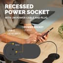 Fellowes Power Spot with 1 Power Socket & 1 USB-C Port Black thumbnail 4