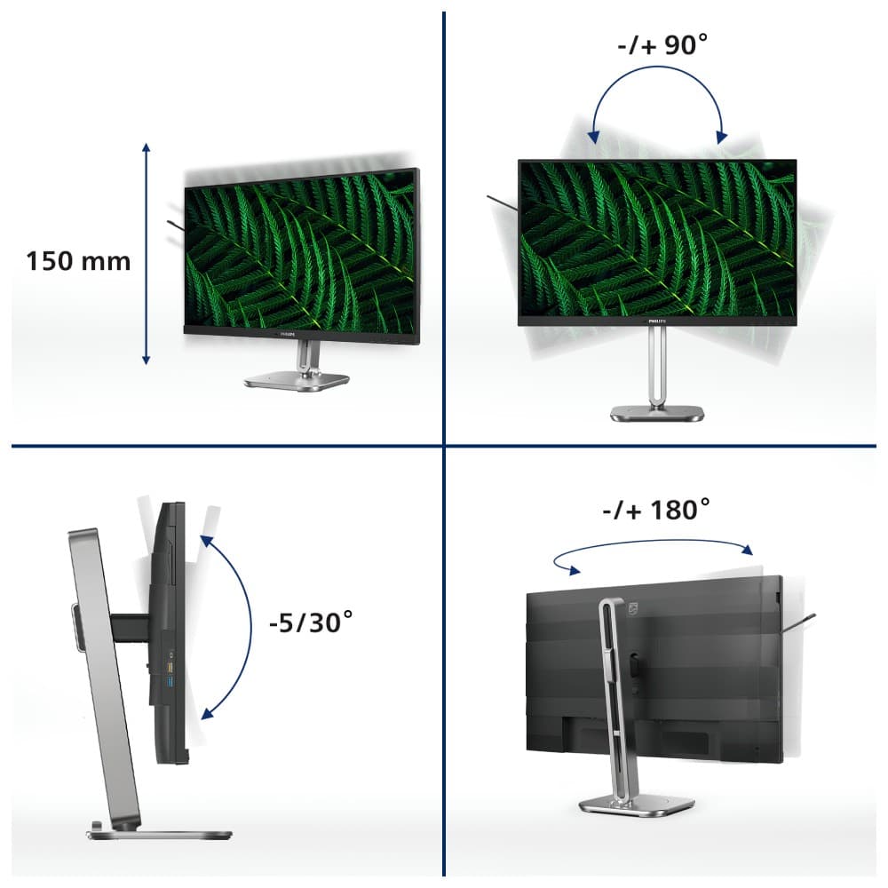 Philips 27B2G5500 27" IPS QHD 100Hz Height adjustable Energy Efficient Monitor - Image 5
