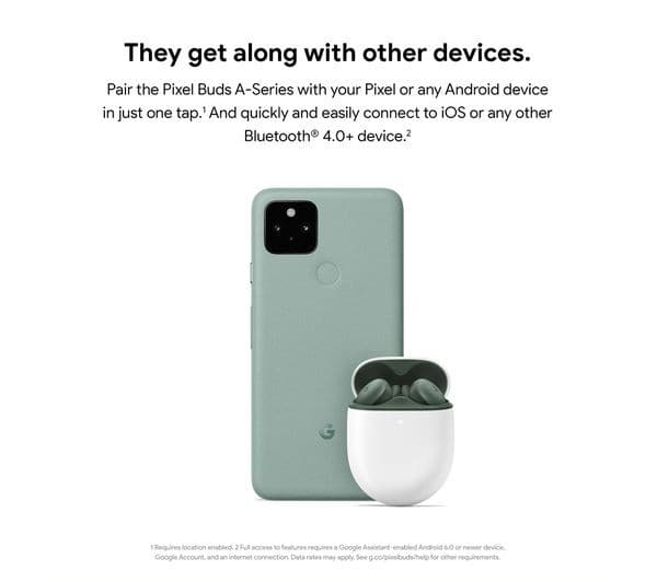 GOOGLE Pixel Buds A-Series Wireless Bluetooth Earphones - Clearly White - Image 6