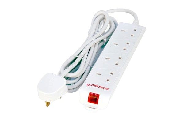 4 gang UK Surge Protected