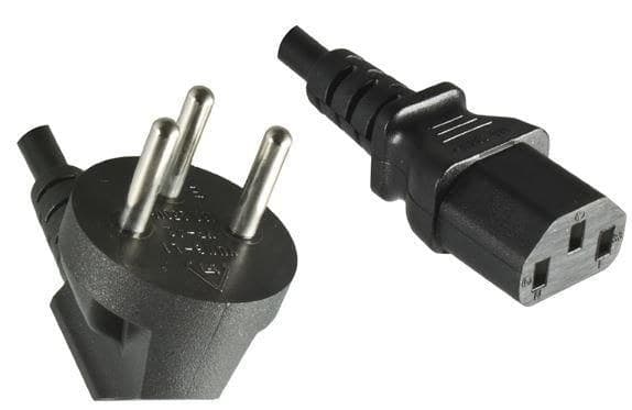 MicroConnect PE010418ISRAEL Power Cord Israel Type H to IEC C13 1.8m, Black, 10A