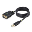 StarTech.com 3ft (1m) USB to Null Modem Serial Adapter Cable, Interchangeable DB9 Screws/Nuts, COM Retention, USB-A to RS232, FTDI, Level-4 ESD Protection, Windows/macOS/ChromeOS/Linux - Rugged TPE Construction thumbnail 1