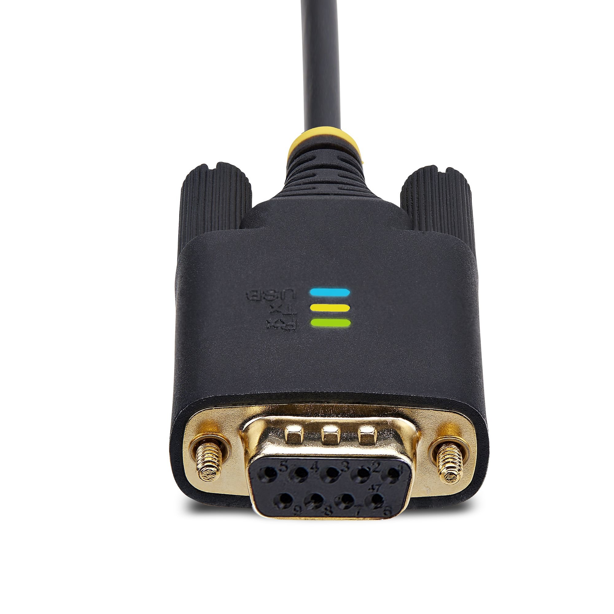 StarTech.com 3ft (1m) USB to Null Modem Serial Adapter Cable, Interchangeable DB9 Screws/Nuts, COM Retention, USB-A to RS232, FTDI, Level-4 ESD Protection, Windows/macOS/ChromeOS/Linux - Rugged TPE Construction - Image 4