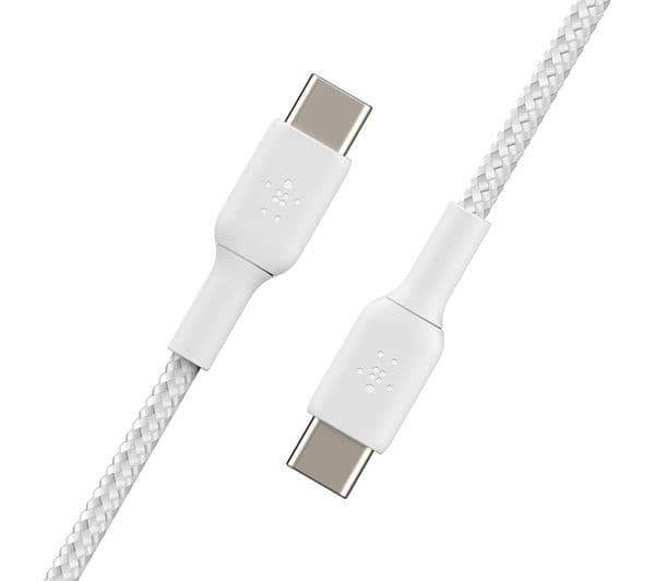BELKIN Braided USB Type-C Cable 1m White Pack of 2 - Image 2