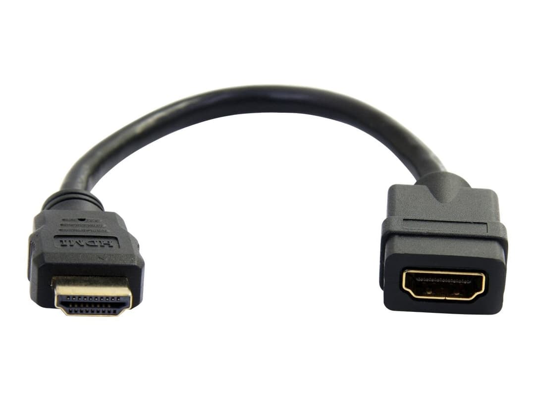 StarTech HDMI Extension Cable 15cm Black - Image 1