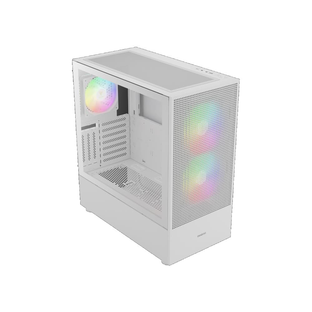 Gamdias TALOS M3 MESH Tempered Glass Mid Tower Gaming PC Case - White - Image 3