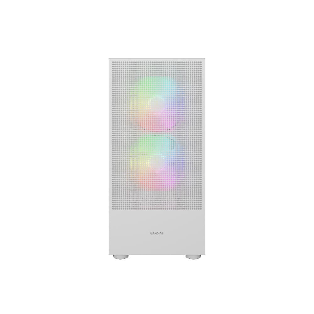 Gamdias TALOS M3 MESH Tempered Glass Mid Tower Gaming PC Case - White - Image 4