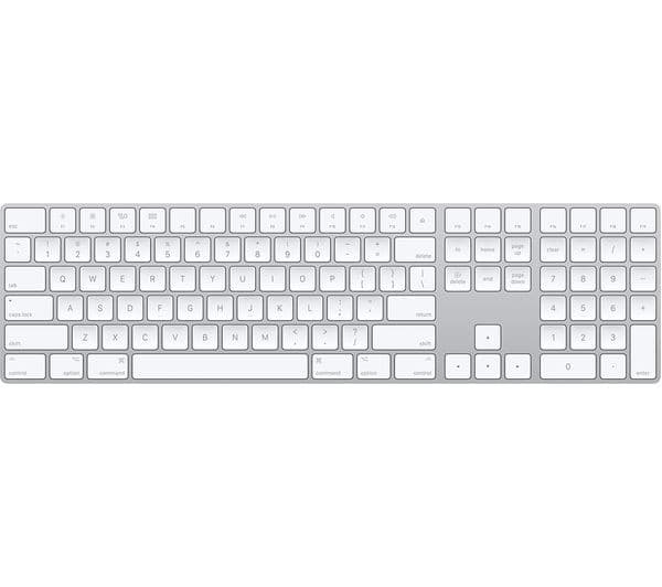 Apple Magic Keyboard with Touch ID and Numeric Keypad (USB-C) - UK English - White (MXK73B/A) - Image 1