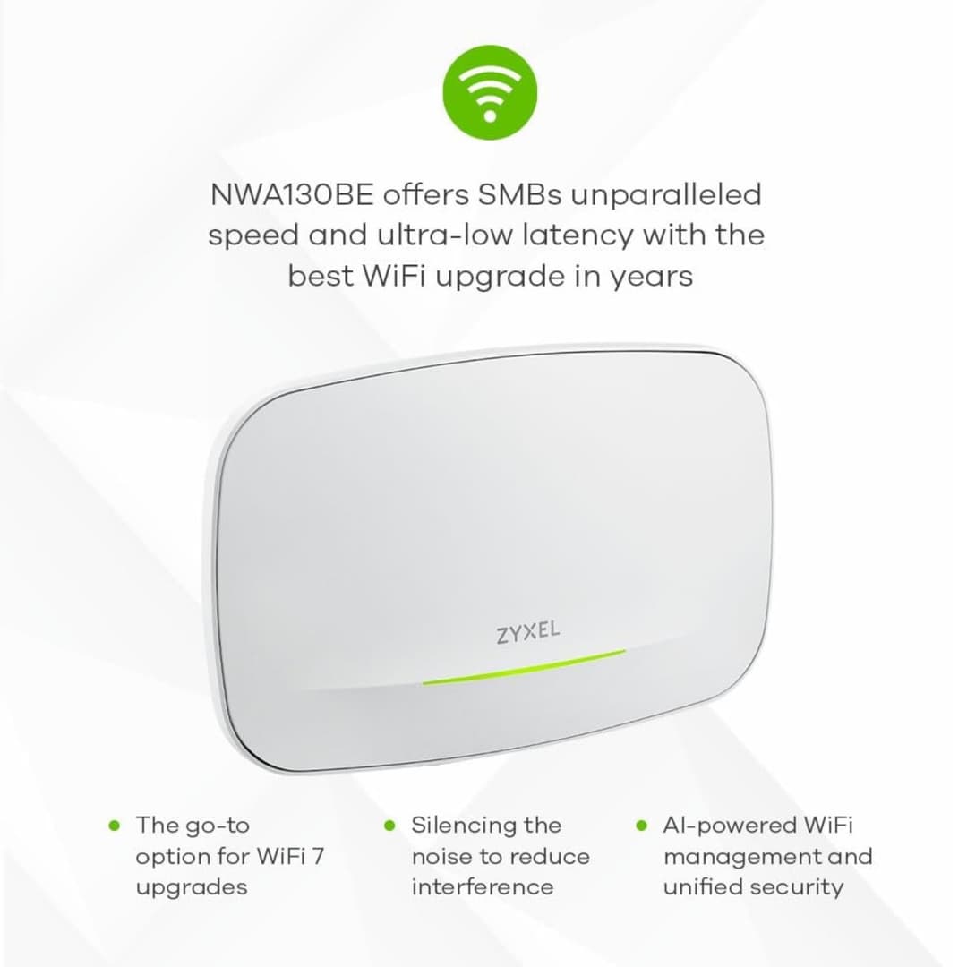 Zyxel NWA130BE-EU0101F MU-MIMO Indoor IEEE802.11 be/ax/ac/n/g/b/a Access Point - Image 2