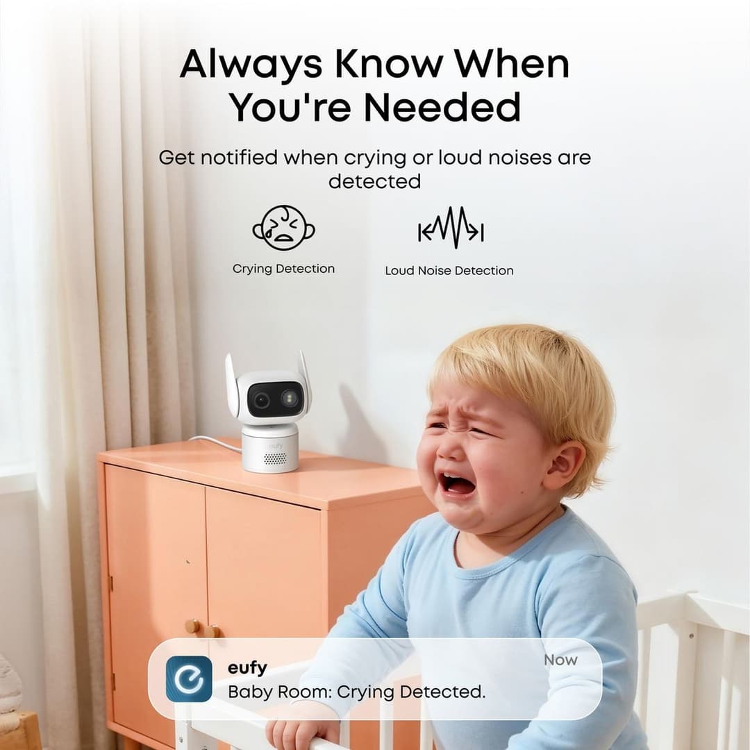 eufy Wired Cam C31 AI Smart Security Camera - White - Image 8