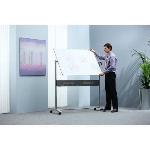 Nobo Impression Pro Steel Magnetic Mobile Whiteboard 1200x900mm - Image 3