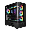 Gamdias ATLAS P2 CG Mid Tower ATX Gaming PC Case with 4 x RGB Fans - Black thumbnail 1