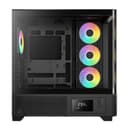 Gamdias ATLAS P2 CG Mid Tower ATX Gaming PC Case with 4 x RGB Fans - Black thumbnail 4