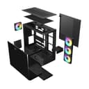 Gamdias ATLAS P2 CG Mid Tower ATX Gaming PC Case with 4 x RGB Fans - Black thumbnail 7