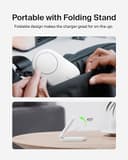 Belkin BoostCharge Magnetic Foldable Wireless Charger 15W Qi2 MagSafe Compatible WIB007 - White thumbnail 4