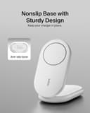 Belkin BoostCharge Magnetic Foldable Wireless Charger 15W Qi2 MagSafe Compatible WIB007 - White thumbnail 5