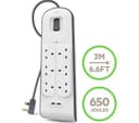 BELKIN BSV604af2M Surge Protected 6-Socket Extension Lead with USB - 2 m thumbnail 3