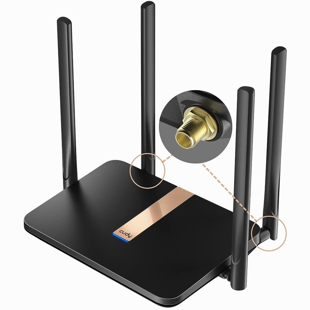 Cudy 4G AC1200 Wi-Fi 5 Router With SIM Slot, Detachable Antennas, LT500D - Black - Image 1