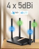 Cudy 4G AC1200 Wi-Fi 5 Router With SIM Slot, Detachable Antennas, LT500D - Black thumbnail 2