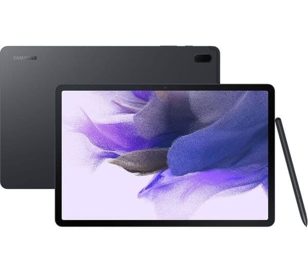 Samsung Galaxy Tab S7 FE 12.4-inch Wi-Fi 128GB 6GB RAM Tablet with S Pen - Mystic Black - Image 1