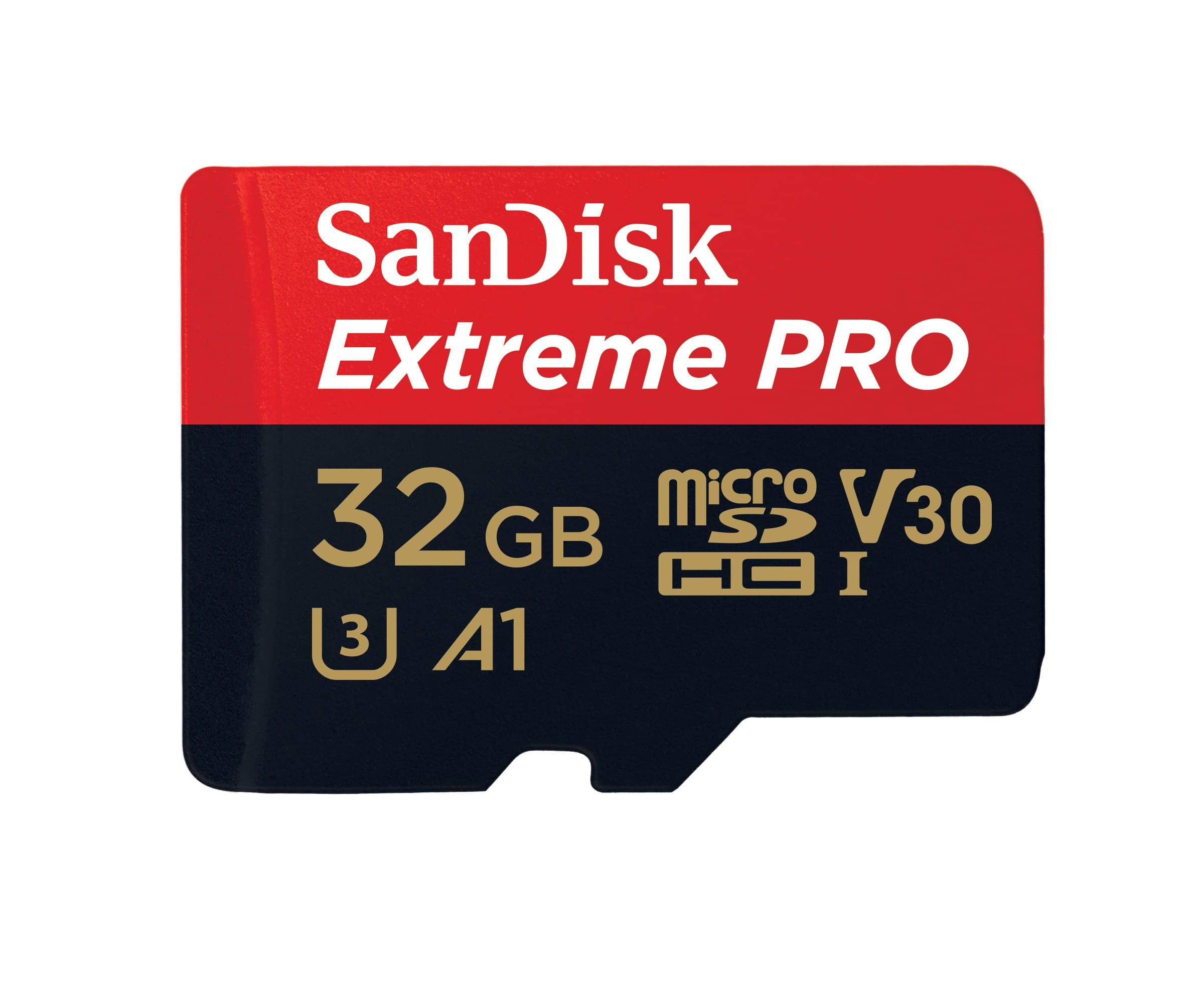 SanDisk Extreme PRO 32GB microSDHC UHS-I U3 V30 A1 Memory Card with SD Adapter (100MB/s)