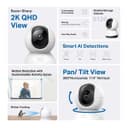 Tapo C220 2K 4MP Pan/Tilt Wi-Fi AI Home Security Camera thumbnail 3