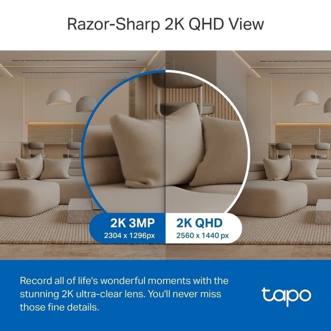 Tapo C220 2K 4MP Pan/Tilt Wi-Fi AI Home Security Camera - Image 4