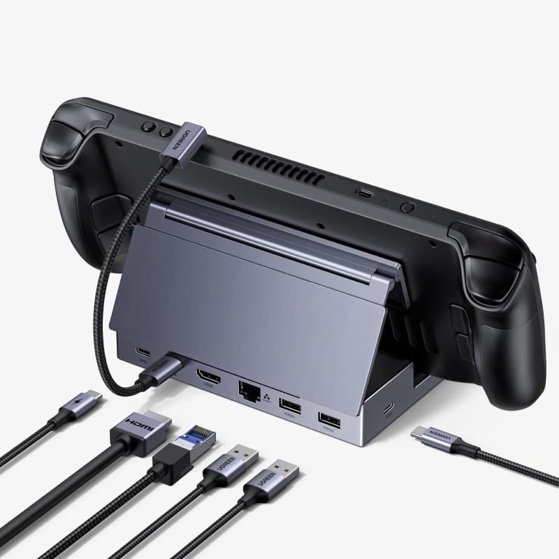 UGREEN CM800 6-in-1 USB-C Docking Station with 4K HDMI, Ethernet and 100W PD - Grey - Image 1