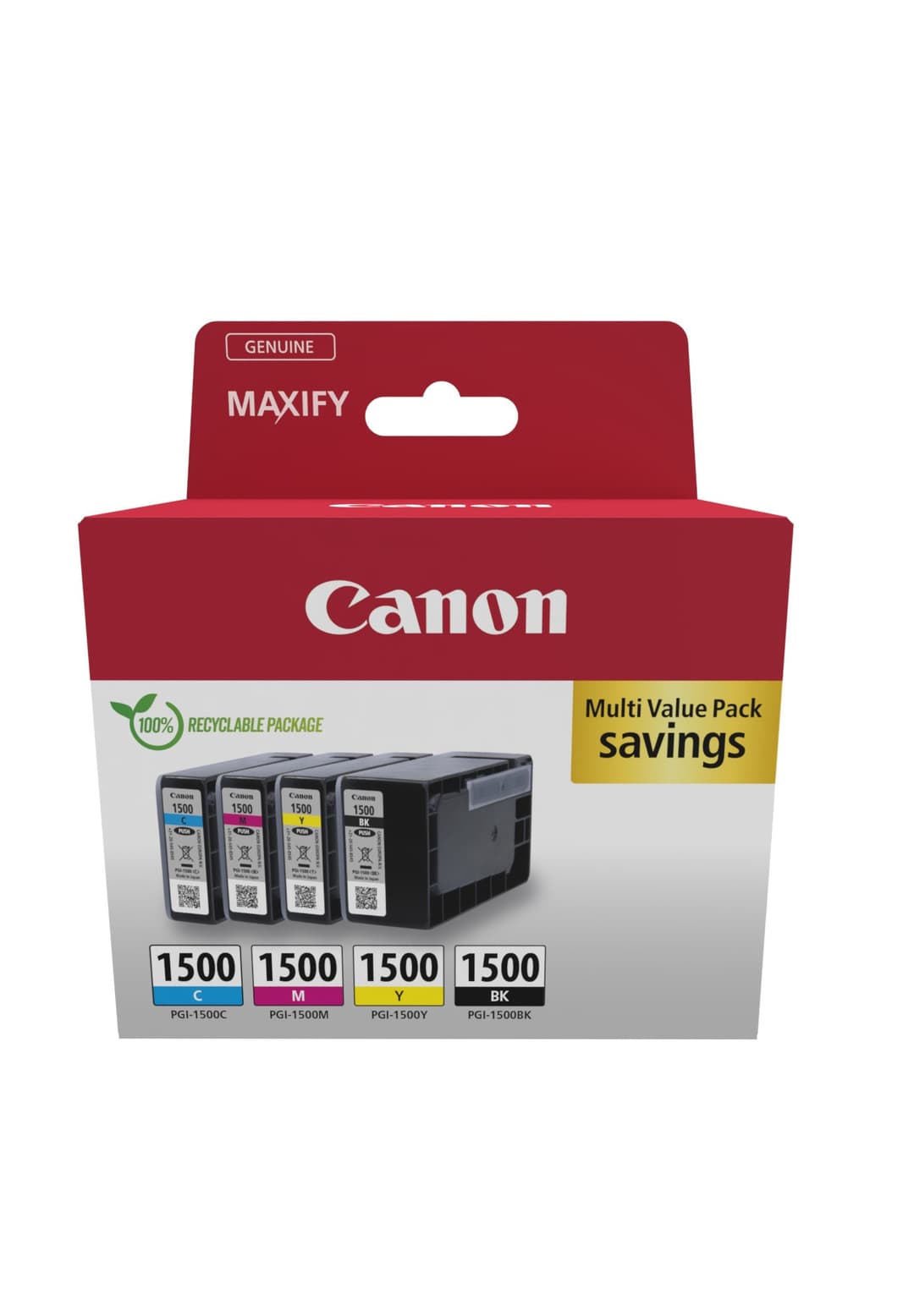 Canon 9218B006 ink cartridge 4 pc(s) Original Black, Cyan, Magenta, Yellow - Image 1