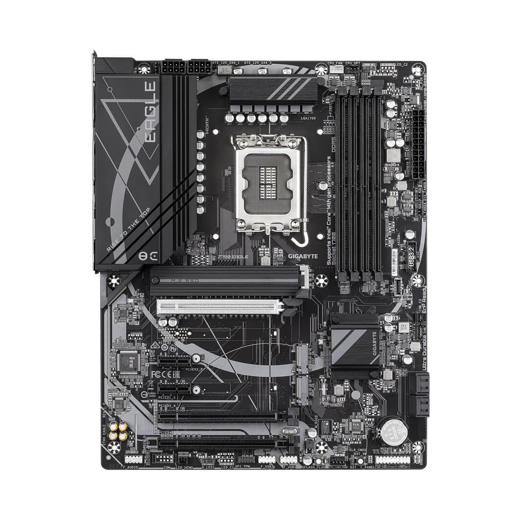 GIGABYTE Z790 EAGLE Motherboard - Supports 14th Gen. Intel Core CPUs, 12+1+1 phases VRM, up to 7600MHz DDR5 (OC), 3xPCIe 4.0 M.2, 2.5GbE LAN, USB 3.2 Gen 2 - Image 2