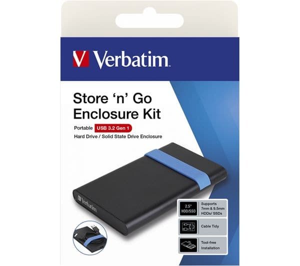 Verbatim Store 'N' Go 2.5" SATA USB 3.2 Gen 1 Enclosure - Black - Image 3