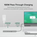 Plugable Technologies 11-in-1 USB-C Hub, 100W USB-C Pass-through, Laptop Docking Station Dual Monitor, 4K 60Hz HDMI, Compatible with Thunderbolt, Windows, Chromebooks, Displays Mirrored on Mac thumbnail 4