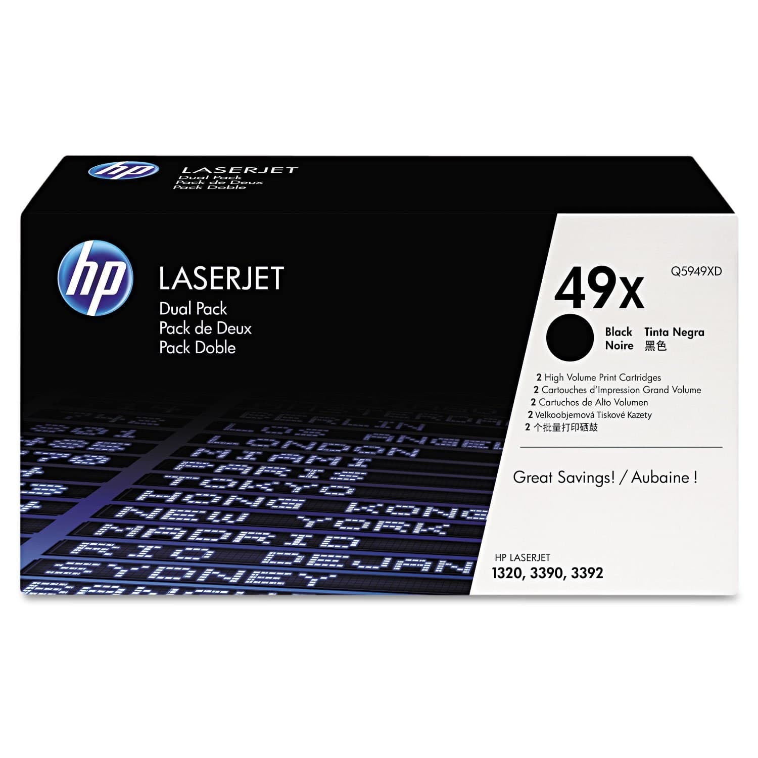 HP Q5949XD 49X 2-Pack High Yield Original LaserJet Toner Cartridges - Black