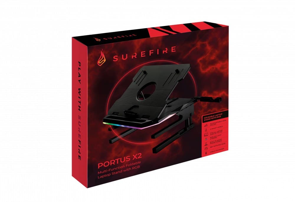SureFire PORTUS X2 Laptop stand Black 43.9 cm (17.3") - Image 4