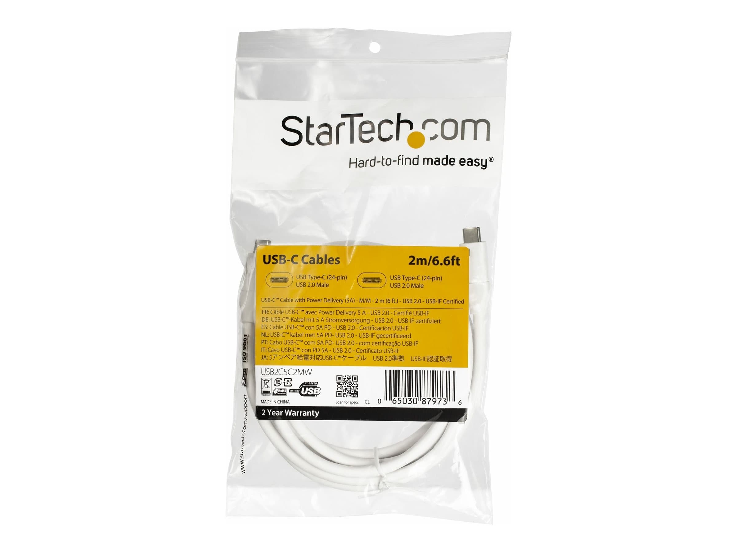 StarTech USB-C to USB-C Cable 2m White
