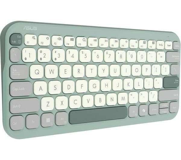 ASUS Marshmallow KW100 75% Compact Wireless Bluetooth Keyboard - Green Tea Latte - Image 3