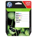 HP 364 Original Ink Cartridges 4-Pack - Black & Colour thumbnail 1