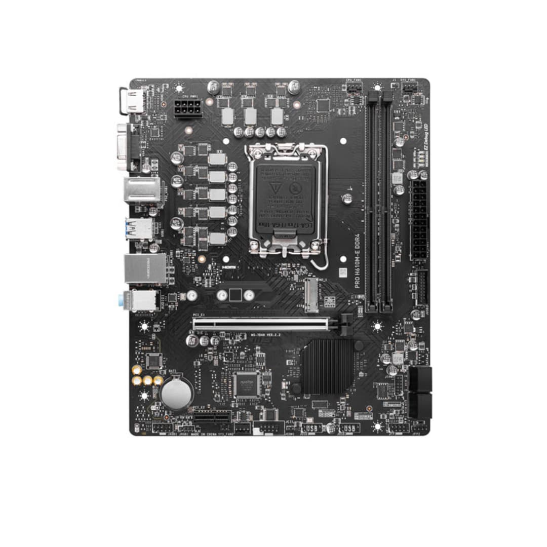 MSI PRO H610M-E DDR4 Intel H610 LGA 1700 Micro-ATX Motherboard - Image 2