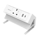 Fellowes Power Desk Socket with 1 Power Socket 1 USB-A & USB-C Ports White thumbnail 1