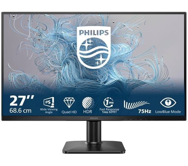 PHILIPS 27E2N1500L Quad HD 27" IPS LCD Monitor - Black - Image 1