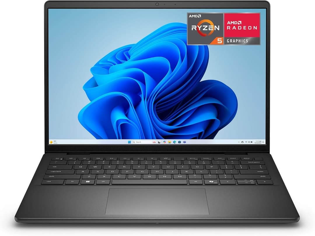 DELL 14 14 Inch Laptop AMD Ryzen 5 220 16GB DDR5 RAM 512GB SSD FHD+ Wi-Fi 6 Bluetooth - Carbon Black - Image 1