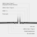 DELL 14 14 Inch Laptop AMD Ryzen 5 220 16GB DDR5 RAM 512GB SSD FHD+ Wi-Fi 6 Bluetooth - Carbon Black thumbnail 8