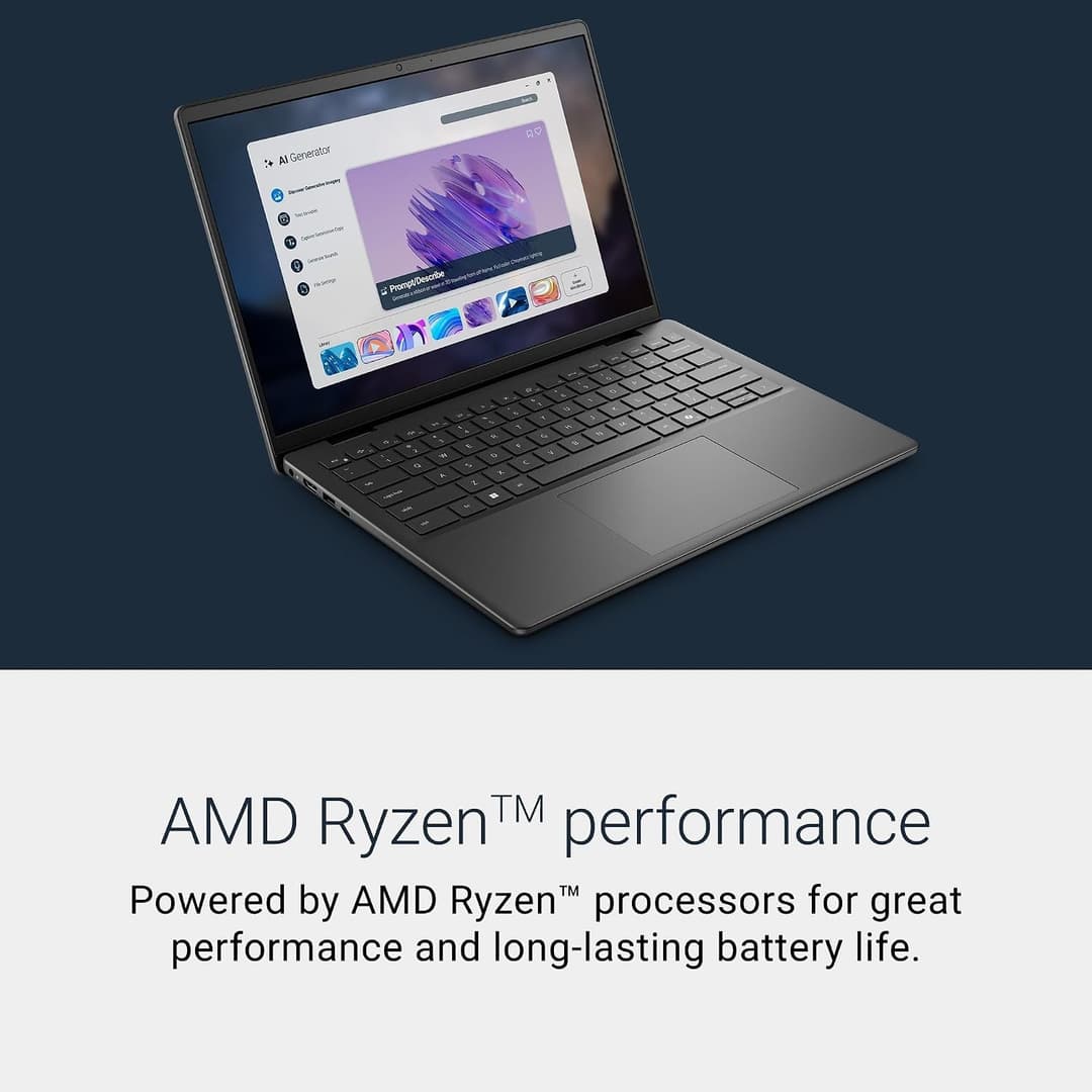 DELL 14 14 Inch Laptop AMD Ryzen 5 220 16GB DDR5 RAM 512GB SSD FHD+ Wi-Fi 6 Bluetooth - Carbon Black - Image 10